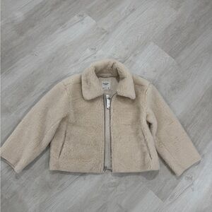 Abercrombie & Fitch Kids Beige Fleece Puffer Coat